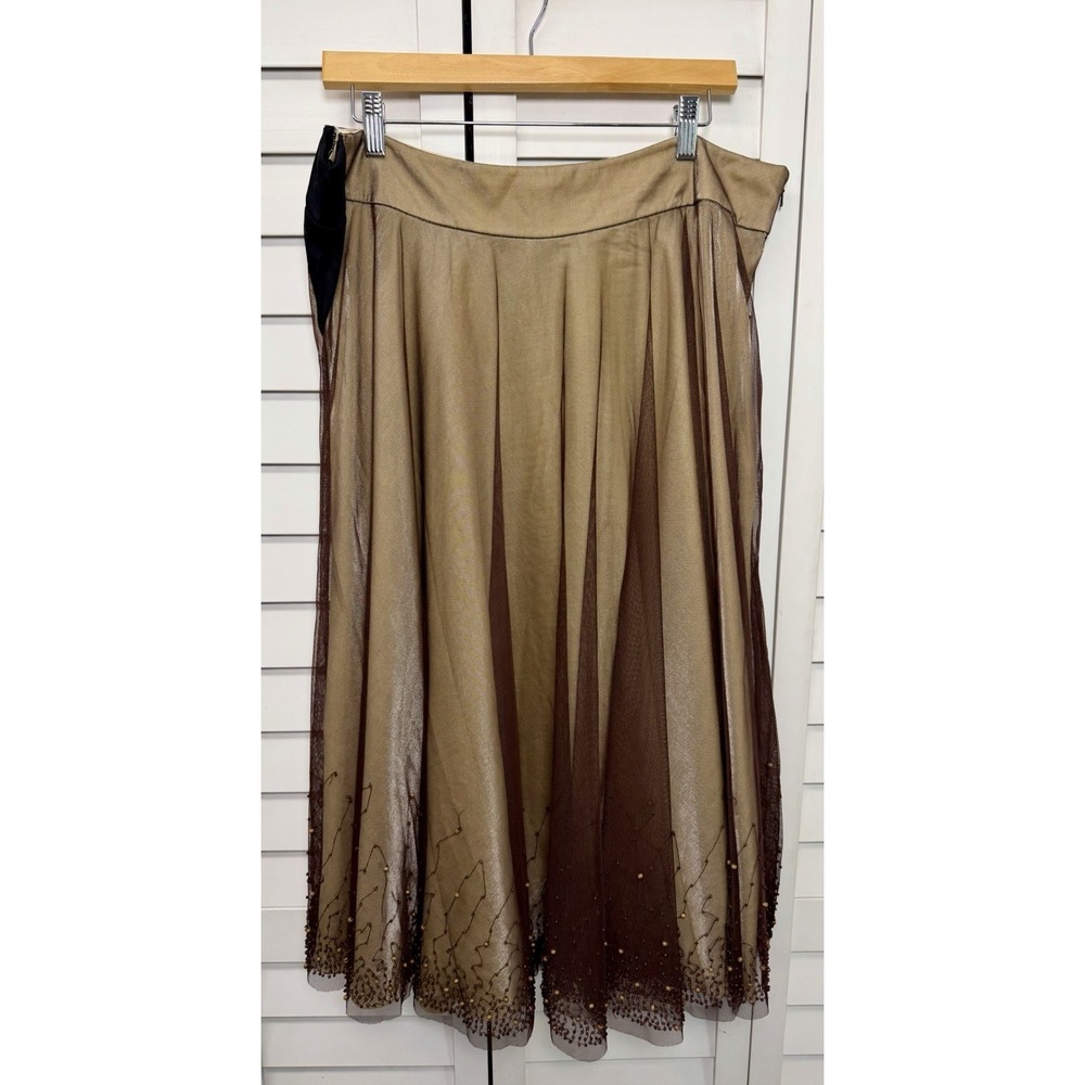 Vera Cristina Vintage Beaded Tulle Skirt Boho Fairy Whimsigoth Women's Size 14